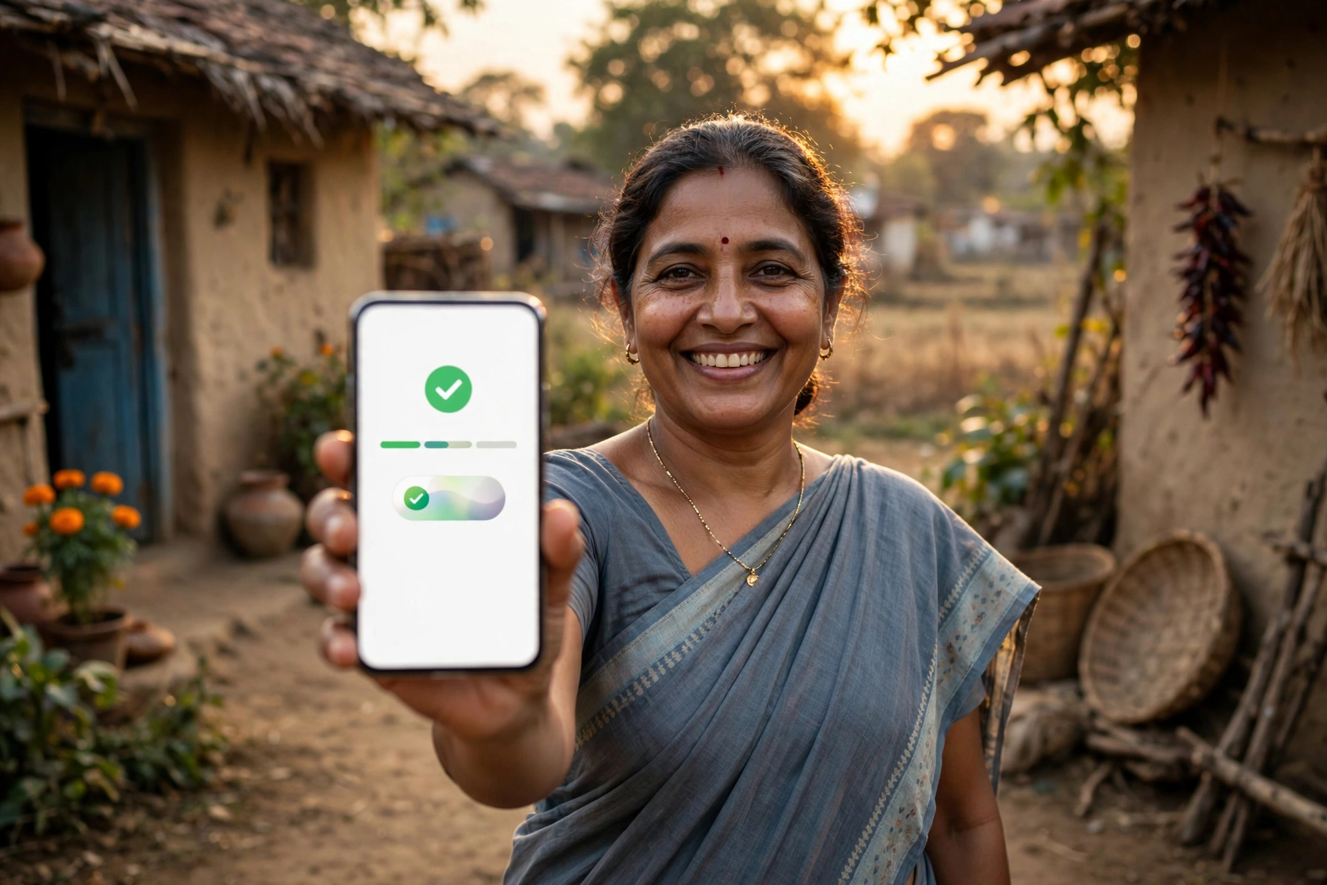 Ladki Bahin Yojana 2026 - महिला फोन में पेमेंट नोटिफिकेशन दिखाते हुए